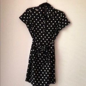 Ann Taylor polka dot shirtdress with belt